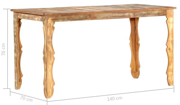 Jídelní stůl 140 x 70 x 76 cm masivní recyklované dřevo 286489