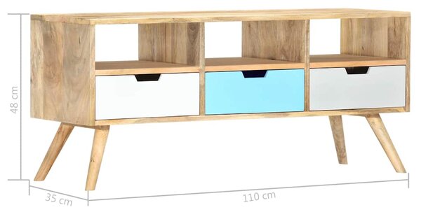 TV stolek 110 x 35 x 48 cm masivní mangovníkové dřevo 286484