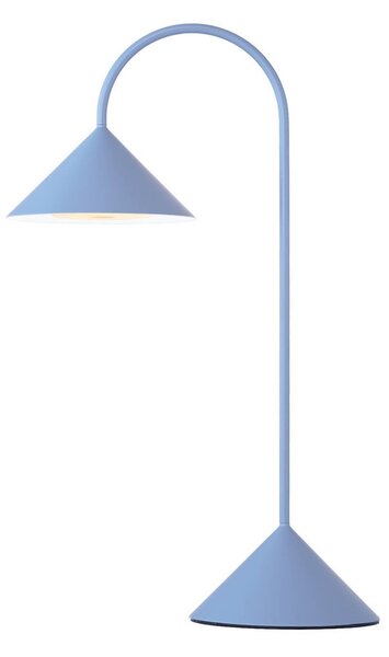 FRANDSEN LED stolní lampa na baterie Grasp, světle modrá, výška 47 cm, stmívatelný, Modrá, kov, Design
