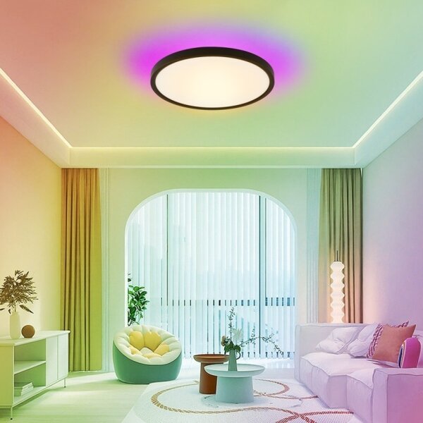 Immax NEO 07166-B40-LED RGBCCT Stmívatelné svítidlo 50W/230V Wi-Fi Tuya černá+DO