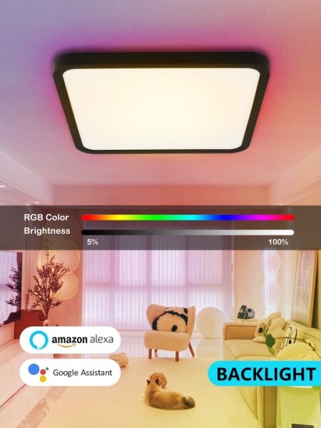 Immax NEO 07167-B40-LED RGBCCT Stmívatelné svítidlo 50W/230V Wi-Fi Tuya černá+DO