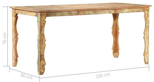 Jídelní stůl 160 x 80 x 76 cm masivní recyklované dřevo 286490