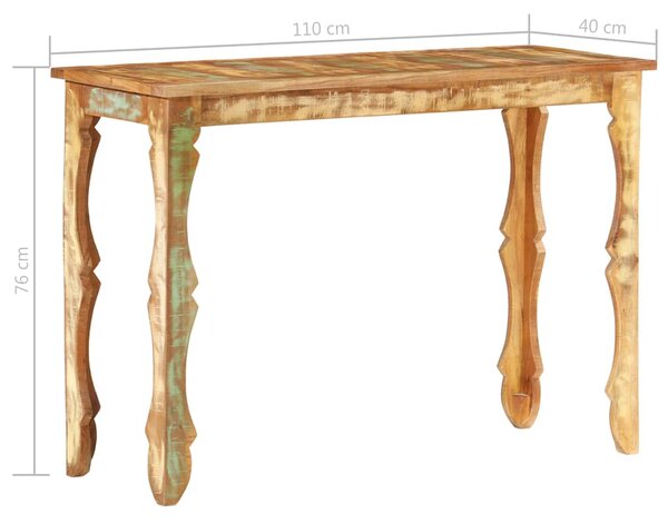 Konzolový stolek 110 x 40 x 76 cm masivní recyklované dřevo 286492