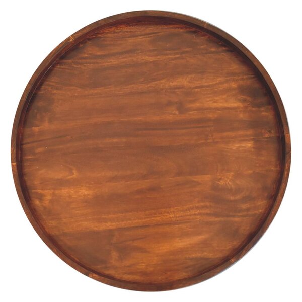 Konferenční stolek Crescent v kaštanovém odstínu, 80 × 80 × 31 cm
