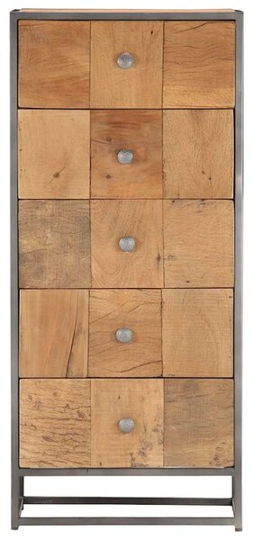 Komoda se zásuvkami 45 x 30 x 100 cm masivní recyklované dřevo 286529