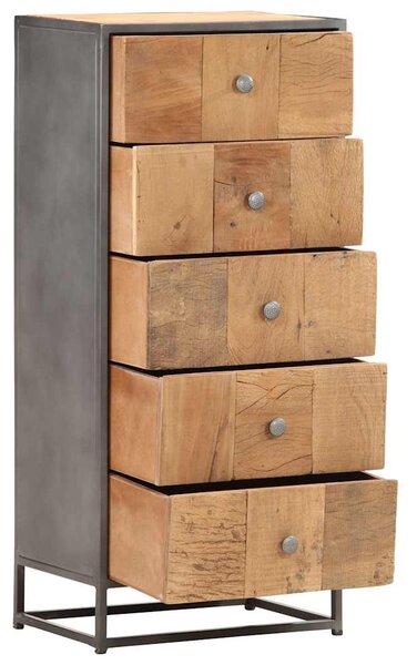 Komoda se zásuvkami 45 x 30 x 100 cm masivní recyklované dřevo 286529