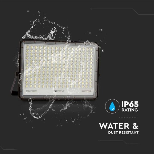 LED Venkovní solární reflektor LED/30W/3,2V 4000K černá + DO