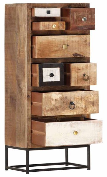Komoda se zásuvkami 45 x 30 x 105 cm masivní recyklované dřevo 286508