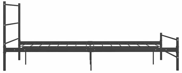 Rám postele s čelem bez matrace černý kovový 140x200 cm 286497