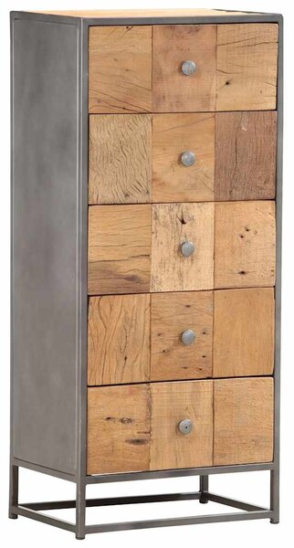 Komoda se zásuvkami 45 x 30 x 100 cm masivní recyklované dřevo 286529