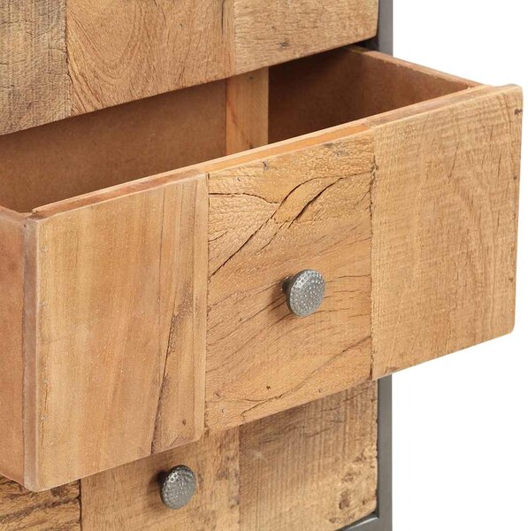 Komoda se zásuvkami 45 x 30 x 100 cm masivní recyklované dřevo 286529