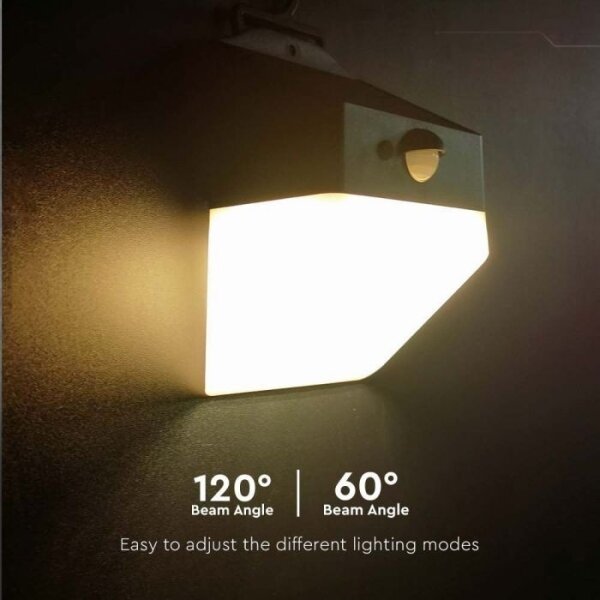 LED Solární nástěnné svítidlo se senzorem LED/2W/3,7V 4000K IP65 1200 mAh