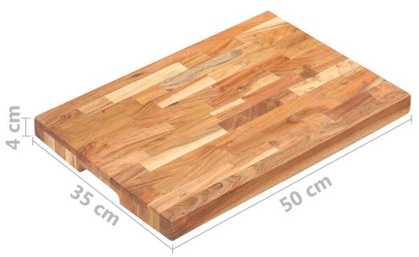 Prkénko na krájení potravin 50 x 35 x 4 cm masivní akácie 286569
