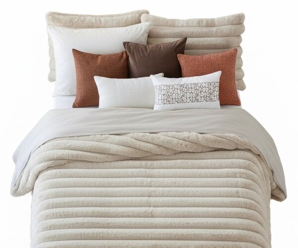 Textil Antilo Hřejiivý přehoz Cedric Beige, béžový, 235x270 cm