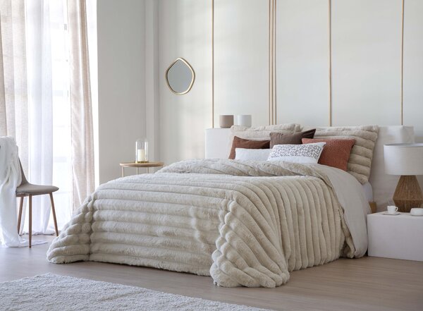 Textil Antilo Hřejiivý přehoz Cedric Beige, béžový, 235x270 cm