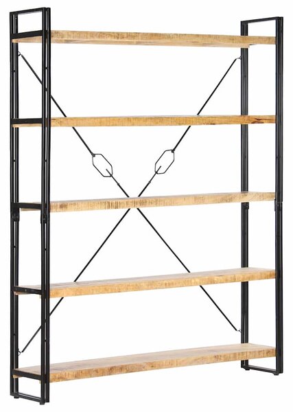 Knihovna s 5 policemi 140 x 30 x 180 cm masivní mangovník 286580
