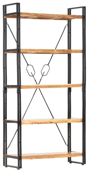 Knihovna s 5 policemi 90x30x180 cm masivní akáciové dřevo 286587