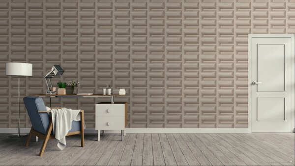 Béžová 3D vliesová tapeta na zeď, RE521074, Renaissance, Design Id