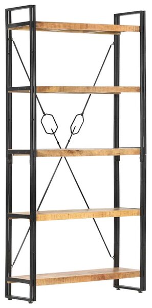 Knihovna s 5 policemi 90x30x180 cm masivní mangovníkové dřevo 286581