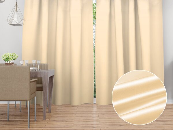 Biante Saténový závěs LUX-057 Béžový 140x140 cm