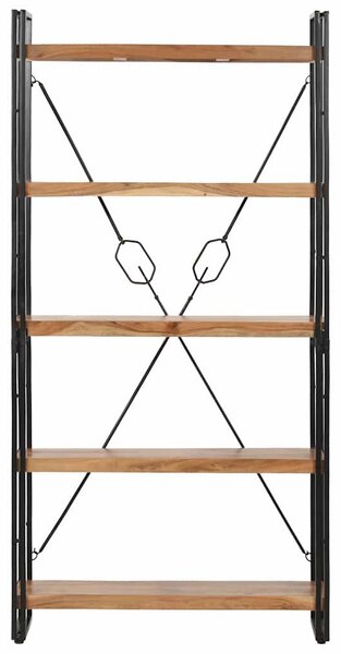 Knihovna s 5 policemi 90x30x180 cm masivní akáciové dřevo 286587