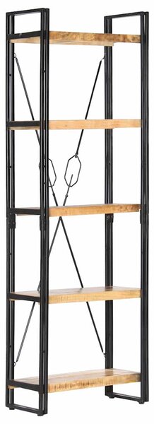 Knihovna s 5 policemi 60 x 30 x 180 cm masivní mangovník 286582