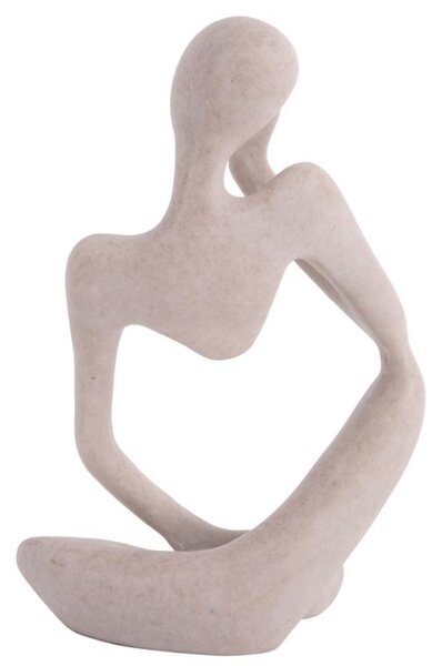 -25 % Dny MOMENTI– Present time Světle šedá dekorativní soška Imagination 23,5 cm