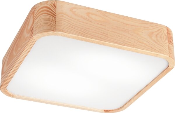 Stropní svítidlo NATURAL SQUARE 2xE27/15W/230V 35x35 cm borovice