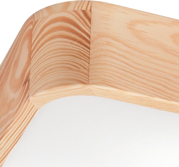 Stropní svítidlo NATURAL SQUARE 2xE27/15W/230V 35x35 cm borovice