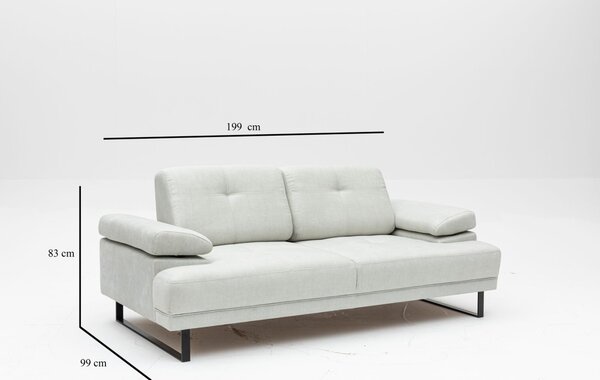 Hanah Home Dvoumístná pohovka Mustang 199 cm bílá
