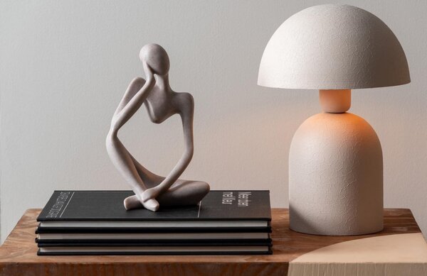 -25 % Dny MOMENTI– Present time Světle šedá dekorativní soška Imagination 23,5 cm