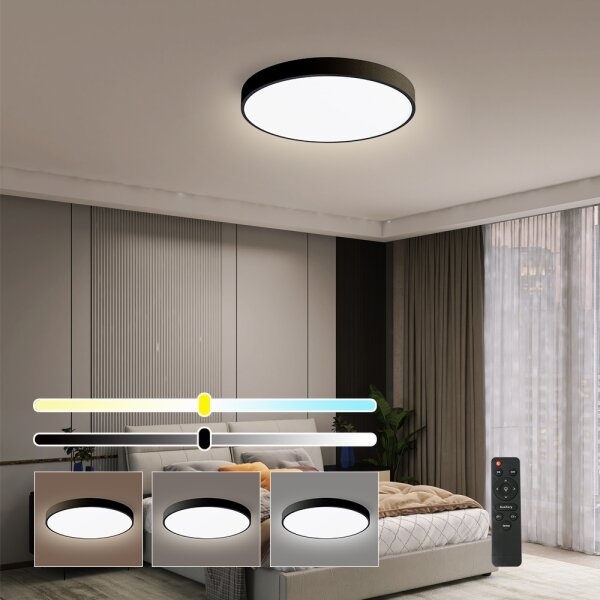 Brilagi-LED Stmívatelné svítidlo POOL SMART LED/48W/230V 40 cm Wi-Fi Tuya+DO čer