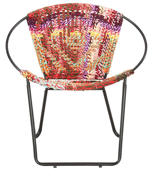 Kruhové křeslo vícebarevné chindi textil 286609