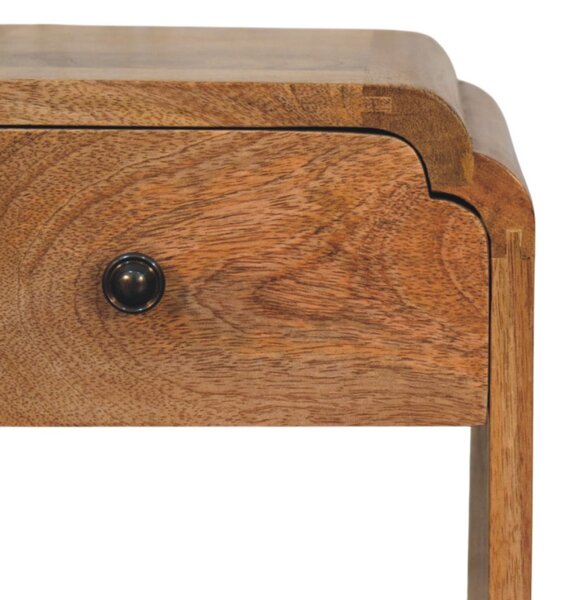 Mini noční stolek Newton v dubovém odstínu s otevřenou přihrádkou, šířka 30 cm