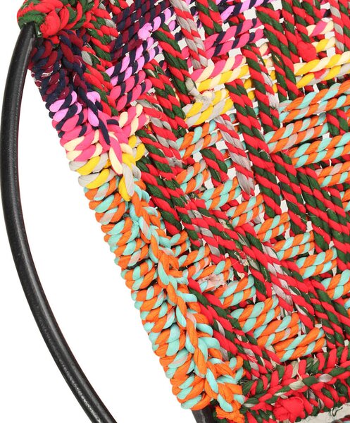 Kruhové křeslo vícebarevné chindi textil 286609