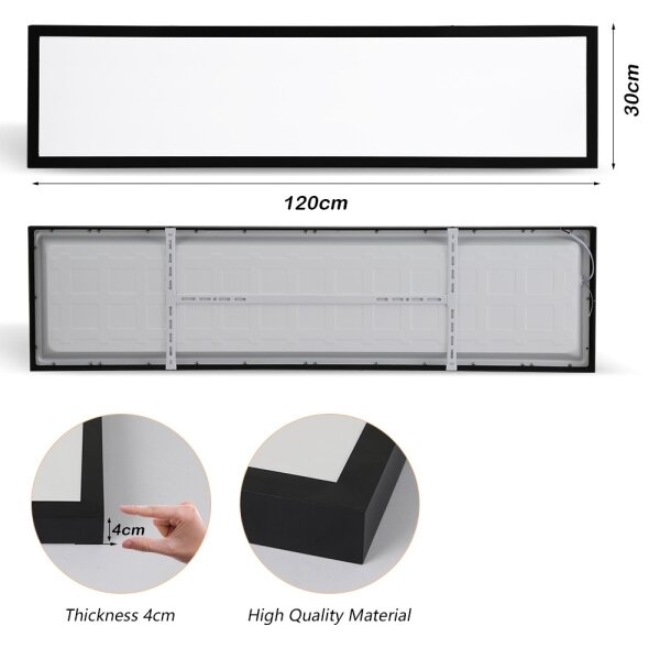Brilagi - LED Koupelnové svítidlo FRAME LED/50W/230V 3000/4000/6000K IP44 černá