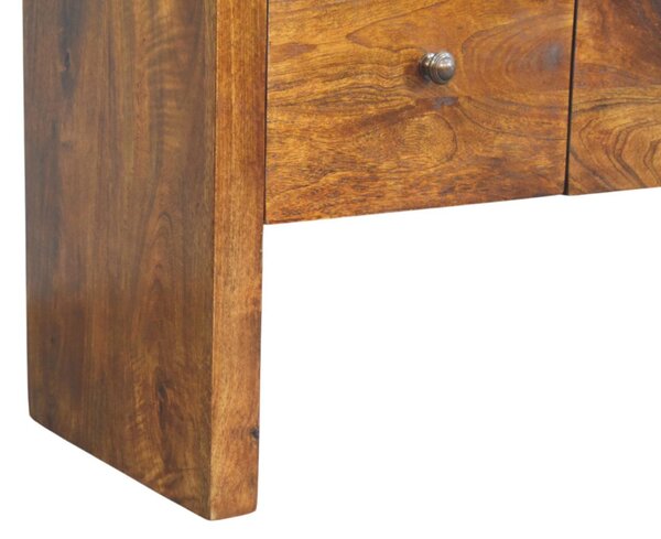 Komoda Darcy v kaštanovém odstínu s 3 zásuvkami, 110 × 35 × 80 cm