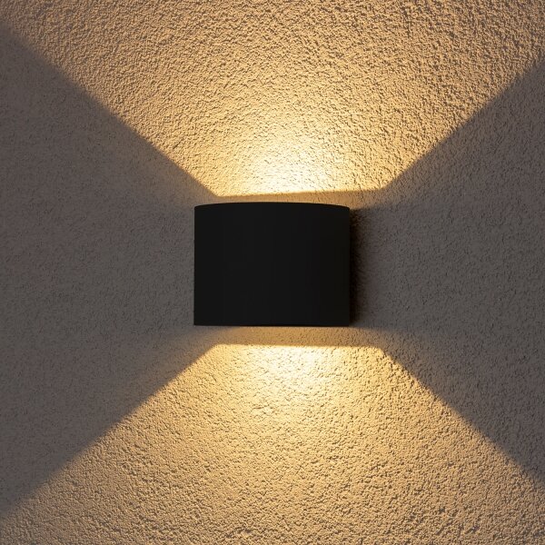 Brilagi - LED Venkovní nástěnné svítidlo RONDO LED/6W/230V černá IP54