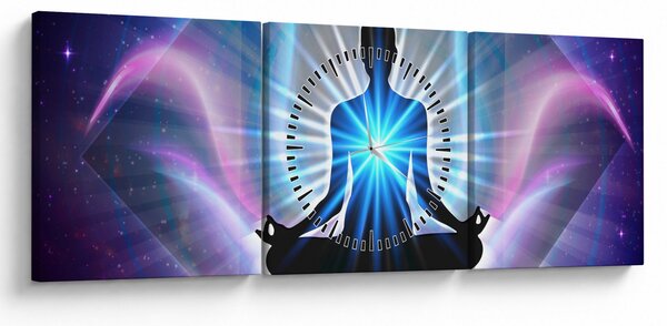 Obraz - Meditace (s hodinami) (90x30 cm)