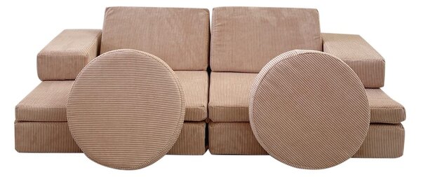 Hanah Home Dvoumístná rozkládací pohovka Puzzle růžová