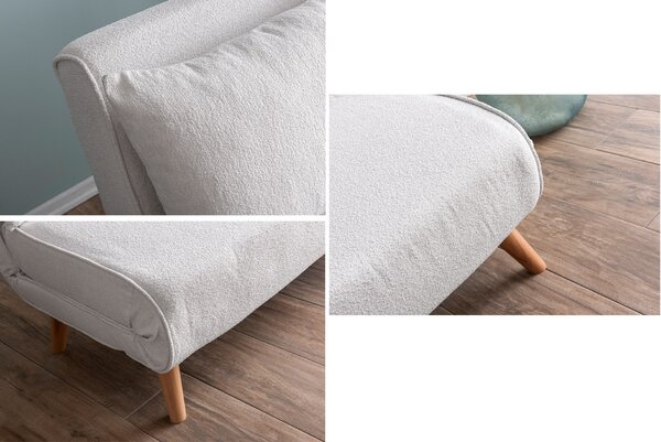 Hanah Home Dvoumístná rozkládací pohovka Seater Folde bílá