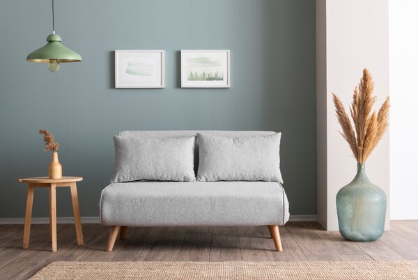 Hanah Home Dvoumístná rozkládací pohovka Seater Folde šedá II