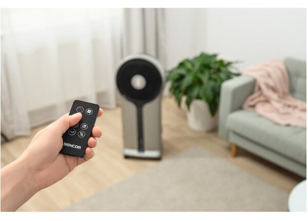 Sencor - Mobilní ochlazovač vzduchu 110W/230V stříbrná/černá + dálkové ovládání