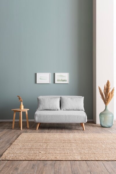 Hanah Home Dvoumístná rozkládací pohovka Seater Folde šedá II