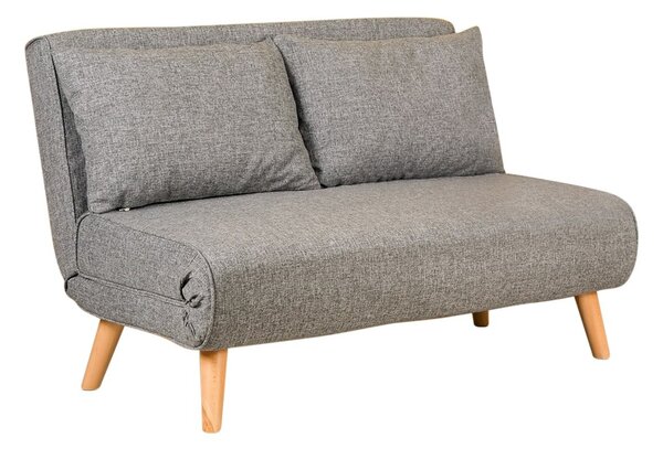 Hanah Home Dvoumístná rozkládací pohovka Seater Folde světle šedá