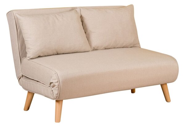 Hanah Home Dvoumístná rozkládací pohovka Seater Folde krémová