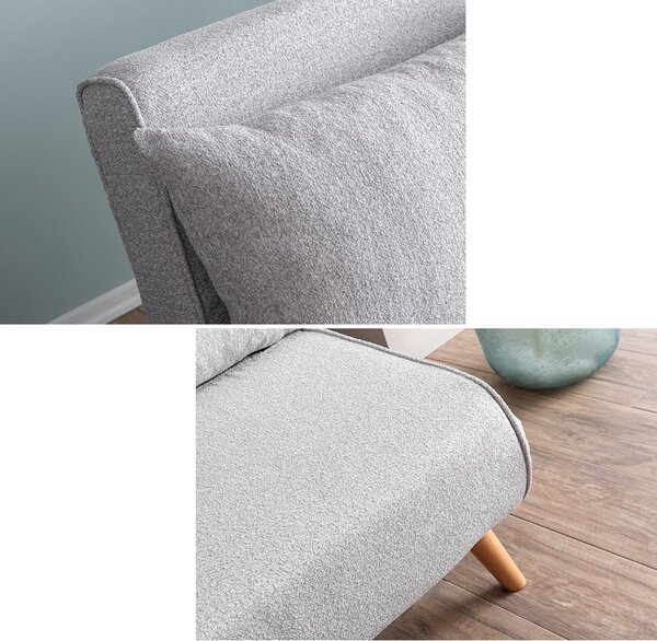 Hanah Home Dvoumístná rozkládací pohovka Seater Folde šedá II