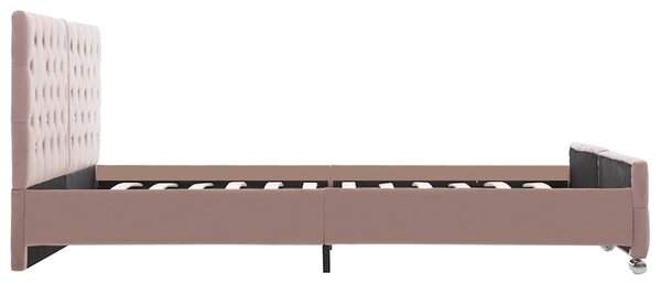 Rám postele růžový samet 180 x 200 cm 286828