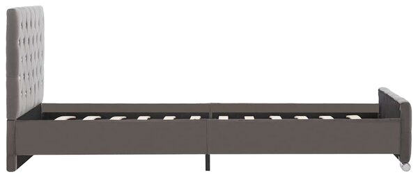 Rám postele šedý samet 100 x 200 cm 286830