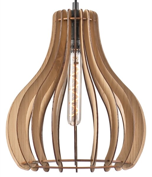 Lustr na lanku TUCCI 1xE27/60W/230V pr. 29 cm dub